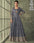 Elegant Blue Gray Party Wear Viscose Silk Heavy Gown with Intense Embroidery Work