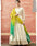 Off White Traditional Sequence and Resham Work Gown with Bandhani Digital Print Dupatta