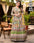 Elegant Soft Dola Silk Gown with Chinon Dupatta and Handwork Belt