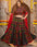 Black Thread Embroidered Viscose Rayon Lehenga Set with Mirror Work and Red Georgette Dupatta