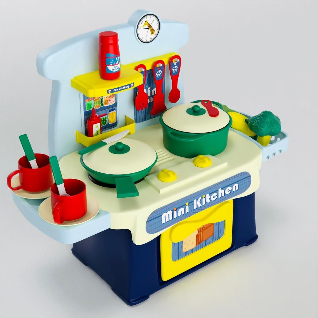 Hasper Tex Kids Kitchen Play Set - Toy Kitchen Set for Girls & Boys