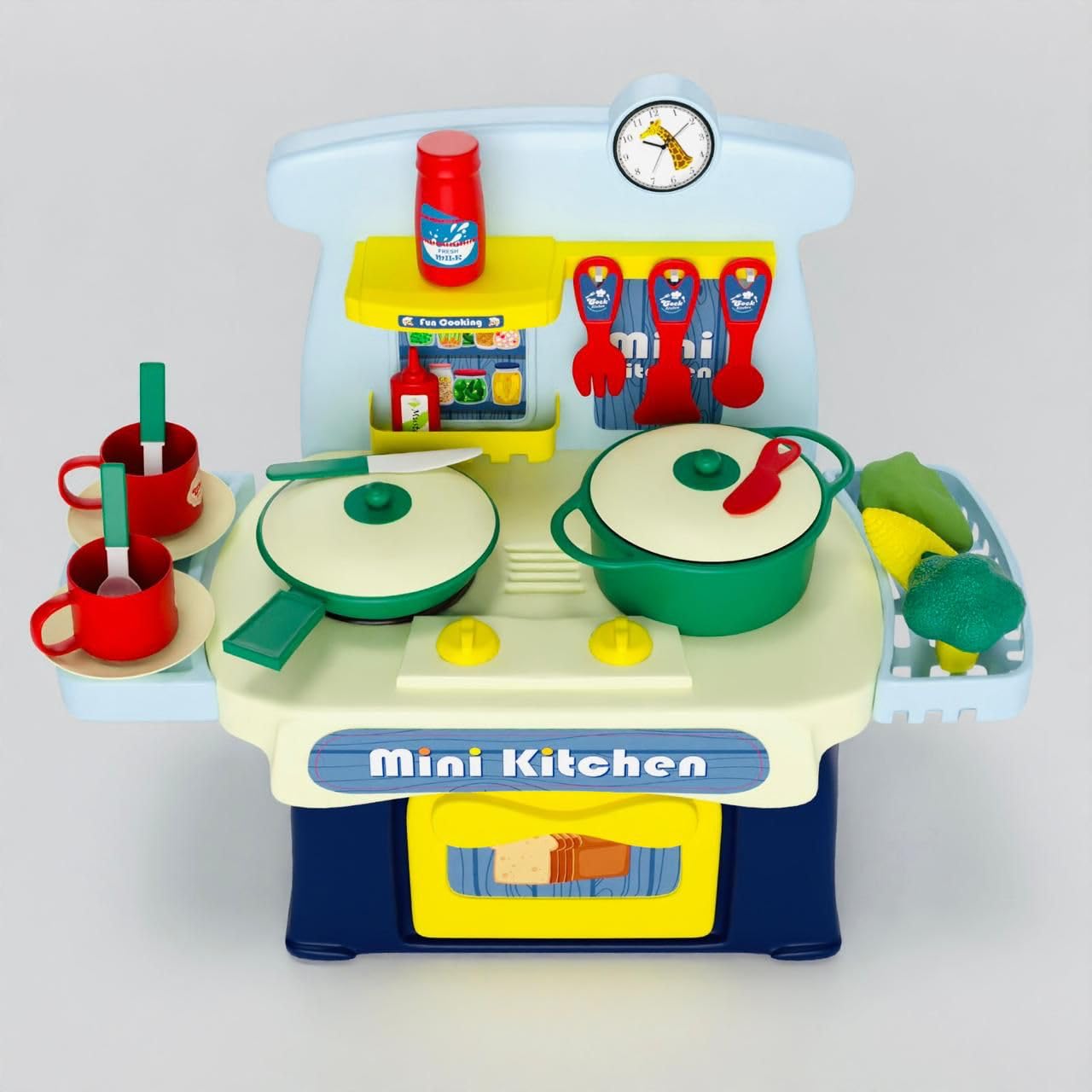 Hasper Tex Kids Kitchen Play Set - Toy Kitchen Set for Girls & Boys