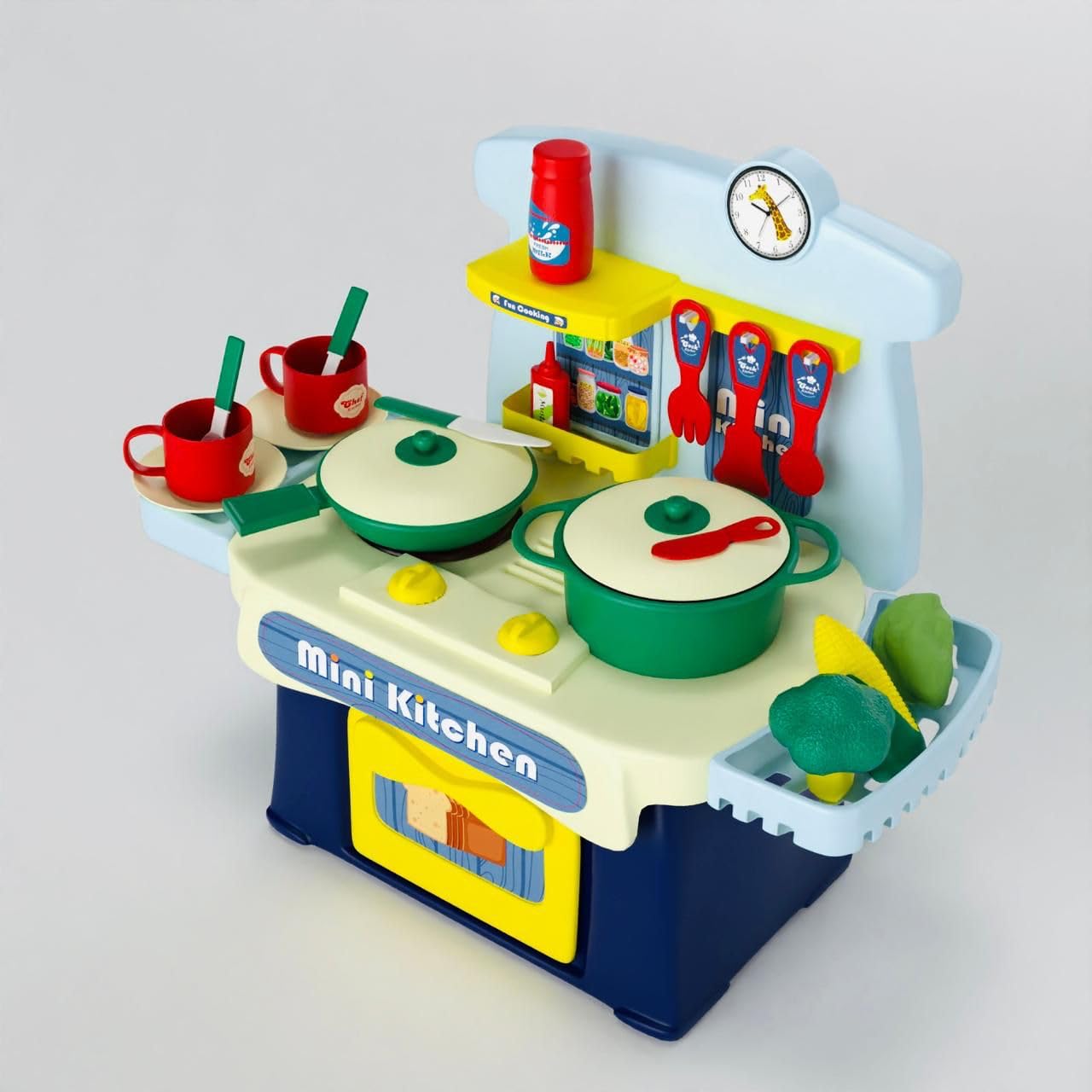 Hasper Tex Kids Kitchen Play Set - Toy Kitchen Set for Girls & Boys