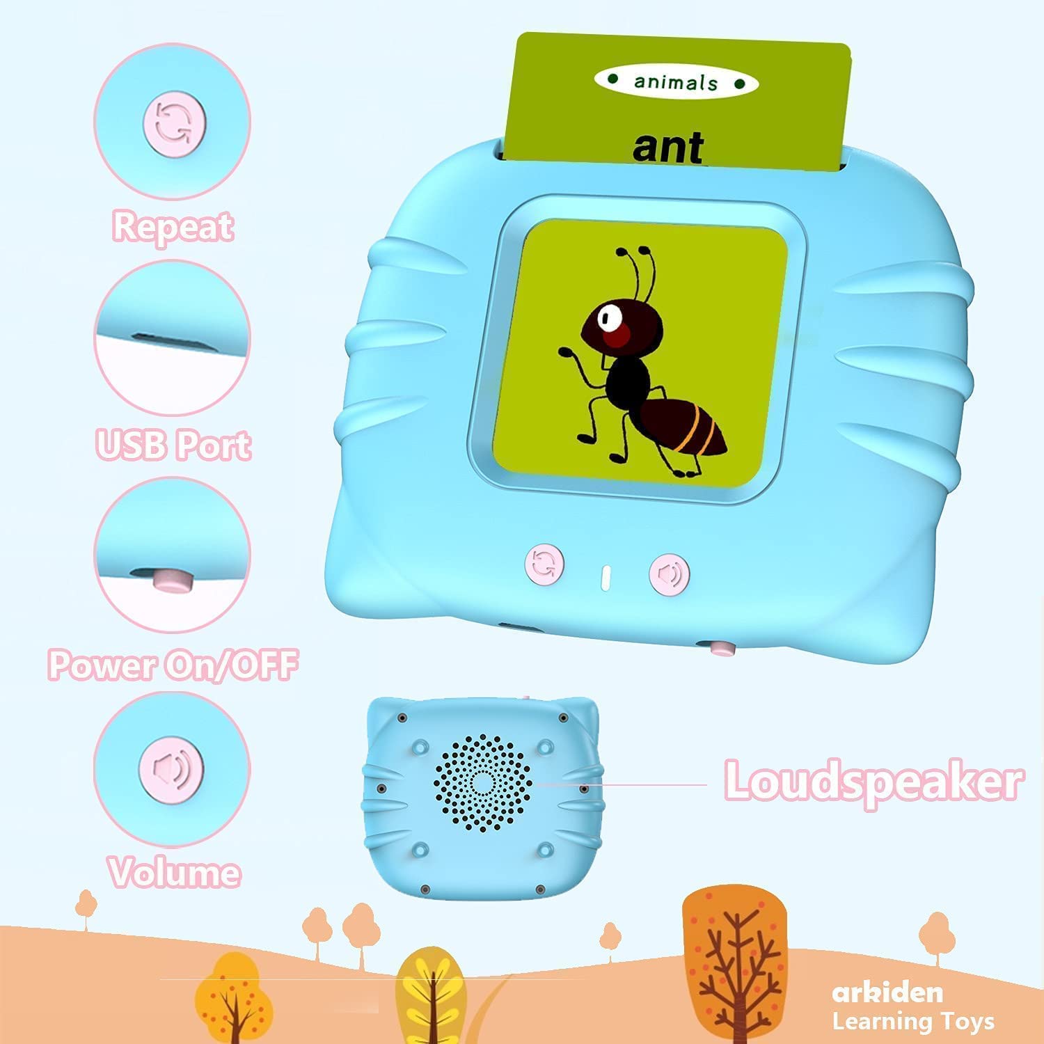 Toddlers' Rechargeable Storio Educational Talking Flash Cards