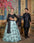 Couple's Light Cyan Organza Lehenga and Black Georgette Kurta Set