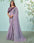 Purple White Organza Silk Fancy Saree with Cord Work and Sequence Work for women