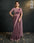 Designer Purple Silk Crepe Satin Saree with Sequence Work and Matching Blouse