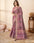 Graceful Purple Bhagalpuri Silk Festival Classic Saree with Artistic Printed and Thread Work