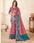 Women's Dark Pink Printed Bhagalpuri Silk Banarasi Designer Saree with Zari Work and Thread Work Border