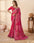 Wedding Wear Crimson Bandhani Printed Gajji Silk Saree with Embroidery and Moti Work Border