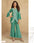 Seafoam Green Heavy Rayon Top and Pant Set with White Embroidery Thread Work