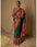 Soft Brasso Silk Print Saree With Unique Latkan And Adorned Contrast Blouse