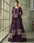 Lovely Party Wear Purple Lily Chinon Embroidered Designer Gown with Shrug