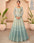 Designer Lovely Sky Blue Georgette Anarkali Suit with Embroidery Work