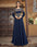 Women's Heavy Maslin Flared Gown with Exquisite Embroidery Work