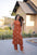 Festiwo Cotton Kurti Pant Set for Women Sleeveless Printed Kurta with Pant Daily Office Wear Orange Outfit