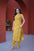 Festiwo Cotton Kurti Pant Set for Women Sleeveless Printed Kurta with Pant Daily Office Wear Yellow Outfit