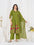 Festiwo Pure Cotton Embroidered Anarkali Kurti Set with Dupatta Green