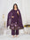 Festiwo Pure Cotton Embroidered Anarkali Kurti Set with Dupatta Purple