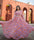 Stunning Faux Georgette Powder Pink Gown with Flower Digital Print Work and Matching Dupatta