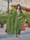 Amazing Dark Olive Green Chanderi Embroidered Kurti Set