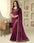 Party wear Silk Saree with Embroidery Border Work and Matching Silk Blouse