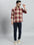 Men's Slim Fit Big Checks Cotton Shirt