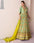 Elegant Embroidered Georgette And Chinon Silk Gown with Nazneen Dupatta