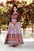 Designer Pashmina Silk Gown with Patola Foil Print Work and Potli Round Neck for Women