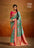 Stunning Bottle Green Zari Weave Printed Banarasi Silk Saree