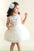 Birthday Special White Net Flair Handwork Princess Frock