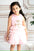 Party Wear Pink Net Flair and Frill Handwork Princess Frock