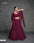 Purple Maroon Organza Silk Embroidered Lehenga Choli Set