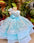 Princess Sky Blue Sequins Work Birthday Frock