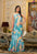 Lovely Sky Blue Digital Print Georgette Saree Style Gown