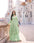 Light Rose Green Georgette Embroidery Anarkali Palazzo Kurti