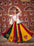 Colorful Embroidered Navratri Lehenga and White Jacket