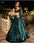 Deep Teal Georgette Lehenga Set with Sequence Work