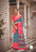 Slub Linen Digital Print Saree with Contrast Border