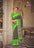 Slub Linen Digital Print Saree with Contrast Border