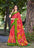 Vibrant Pure Linen Printed Saree with Zari Tissue Border