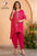 Luxurious Mirror Embroidery Work Kaftan Kurti with Tulip Pant