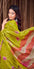 Traditional Indian Satin Border Linen Jute Brasso Saree