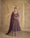 Wedding Special Viola Purple Embroidered Georgette Gown