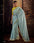 Graceful Pale Blue Lily Silk Party Wear Saree with Stone Border Work and Yellow Silk Blouse