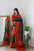 Lotus Green And Dark Red Soft Lichi Silk Saree with Extraordinary Design and Rich Pallu