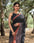 Black Premium Georgette Saree with Digital Print and Crochet Sequence Work