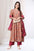 Dark Pink Modal Viscose Silk Angarkha Style Kurti Set with Printed Design and Matching Dupatta