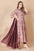 Designer Purple Viscose Silk Anarkali Kurti Set with Floral Printed and Hand Work for Women