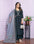 Sophisticated Slate Gray Viscose Slub Hand Work Kurti Set